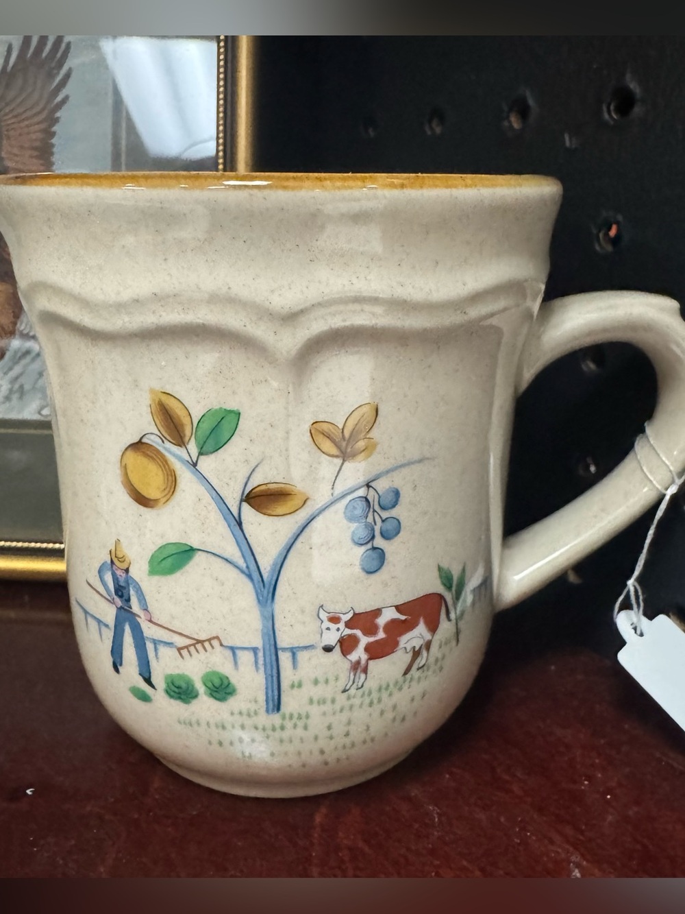 Vintage International Tableworks Stoneware Creamer and Sugar Bowl Set Farmhouse